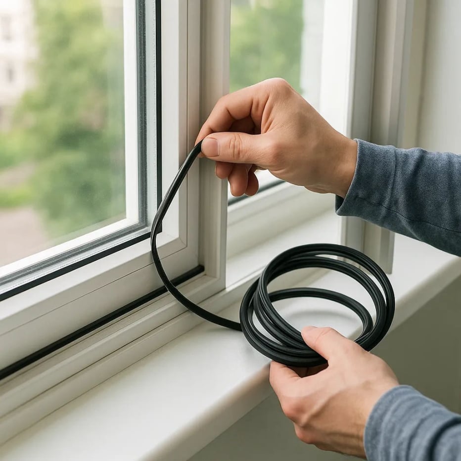 замена уплотнителя на окнах